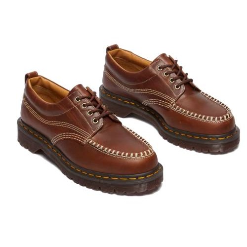 Dr Martens Lowell Leather Moc Toe Butterscotch Shoes-3 Martens Lowell Butterscotch Shoes