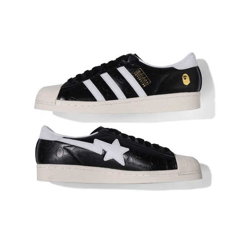 adidas bape superstar black