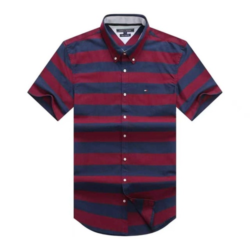 Tommy Short Stripe Burgundy/Navy