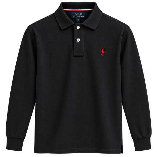 Ralph Long-Sleeve polo Black