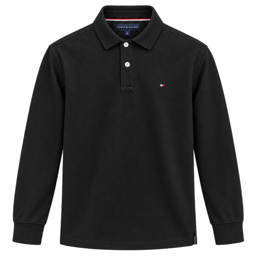 Tommy Long-Sleeve polo black