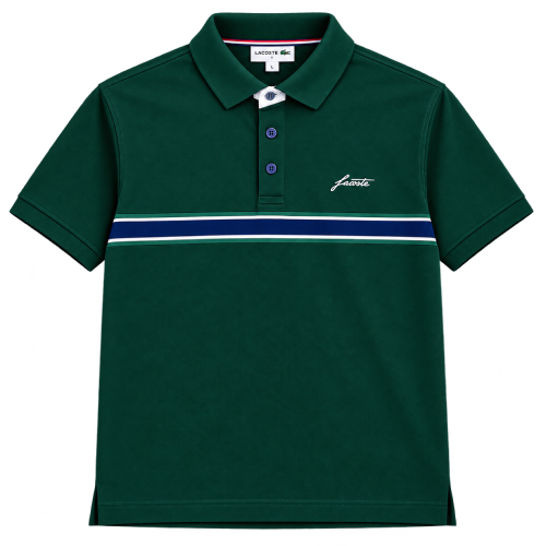 Lacoste Signature Green Polo