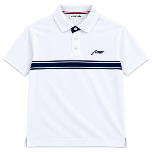 Lacoste Signature White Polo